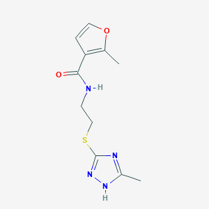 2-methyl-N-{2-[(3-methyl-1H-1,2,4-triazol-5-yl)thio]ethyl}-3-furamide