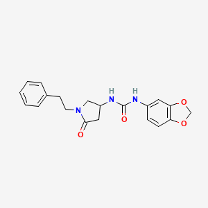 N-1,3-benzodioxol-5-yl-N'-[5-oxo-1-(2-phenylethyl)-3-pyrrolidinyl]urea