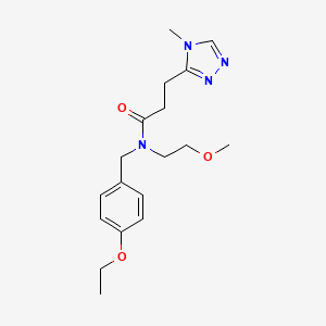 N-(4-ethoxybenzyl)-N-(2-methoxyethyl)-3-(4-methyl-4H-1,2,4-triazol-3-yl)propanamide