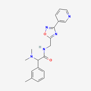 2-(dimethylamino)-2-(3-methylphenyl)-N-[(3-pyridin-3-yl-1,2,4-oxadiazol-5-yl)methyl]acetamide