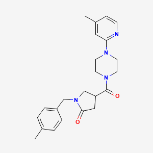 molecular formula C23H28N4O2 B4530864 1-(4-methylbenzyl)-4-{[4-(4-methylpyridin-2-yl)piperazin-1-yl]carbonyl}pyrrolidin-2-one 