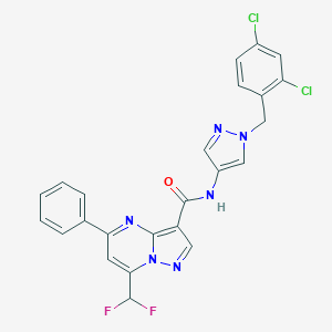 N-[1-(2,4-dichlorobenzyl)-1H-pyrazol-4-yl]-7-(difluoromethyl)-5-phenylpyrazolo[1,5-a]pyrimidine-3-carboxamide