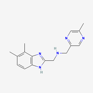 molecular formula C16H19N5 B4530891 1-(6,7-dimethyl-1H-benzimidazol-2-yl)-N-[(5-methylpyrazin-2-yl)methyl]methanamine 