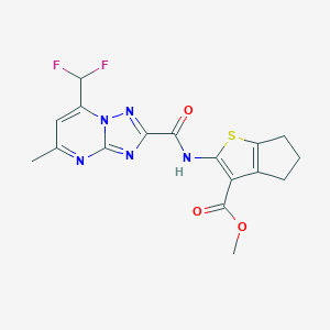 methyl 2-({[7-(difluoromethyl)-5-methyl[1,2,4]triazolo[1,5-a]pyrimidin-2-yl]carbonyl}amino)-5,6-dihydro-4H-cyclopenta[b]thiophene-3-carboxylate