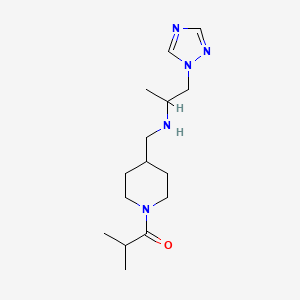 N-[(1-isobutyrylpiperidin-4-yl)methyl]-1-(1H-1,2,4-triazol-1-yl)propan-2-amine