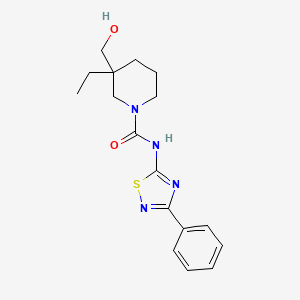 3-ethyl-3-(hydroxymethyl)-N-(3-phenyl-1,2,4-thiadiazol-5-yl)piperidine-1-carboxamide