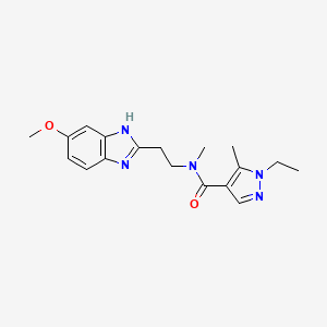 1-ethyl-N-[2-(5-methoxy-1H-benzimidazol-2-yl)ethyl]-N,5-dimethyl-1H-pyrazole-4-carboxamide