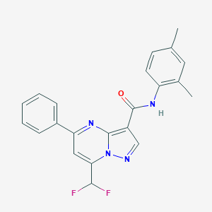 molecular formula C22H18F2N4O B453092 7-(difluoromethyl)-N-(2,4-dimethylphenyl)-5-phenylpyrazolo[1,5-a]pyrimidine-3-carboxamide 