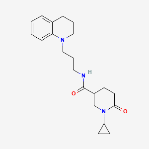 1-cyclopropyl-N-[3-(3,4-dihydro-1(2H)-quinolinyl)propyl]-6-oxo-3-piperidinecarboxamide