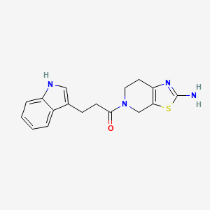 molecular formula C17H18N4OS B4530954 5-[3-(1H-indol-3-yl)propanoyl]-4,5,6,7-tetrahydro[1,3]thiazolo[5,4-c]pyridin-2-amine 