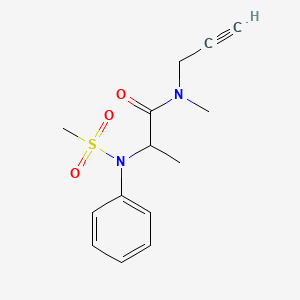 N-methyl-2-[(methylsulfonyl)(phenyl)amino]-N-prop-2-yn-1-ylpropanamide