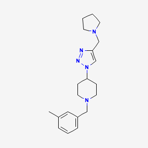 1-(3-methylbenzyl)-4-[4-(1-pyrrolidinylmethyl)-1H-1,2,3-triazol-1-yl]piperidine bis(trifluoroacetate)