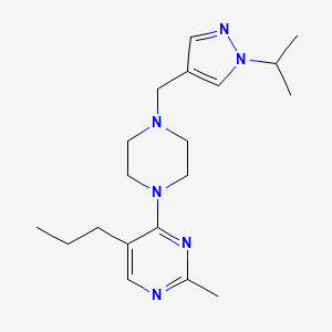 4-{4-[(1-isopropyl-1H-pyrazol-4-yl)methyl]piperazin-1-yl}-2-methyl-5-propylpyrimidine