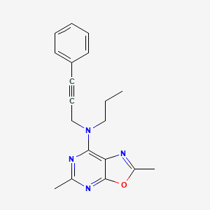 molecular formula C19H20N4O B4530981 2,5-dimethyl-N-(3-phenylprop-2-yn-1-yl)-N-propyl[1,3]oxazolo[5,4-d]pyrimidin-7-amine 