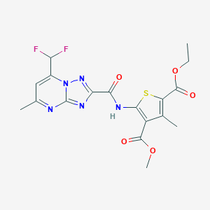 2-Ethyl 4-methyl 5-({[7-(difluoromethyl)-5-methyl[1,2,4]triazolo[1,5-a]pyrimidin-2-yl]carbonyl}amino)-3-methylthiophene-2,4-dicarboxylate