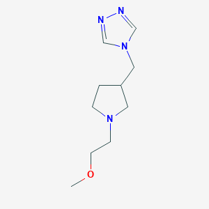 molecular formula C10H18N4O B4531001 4-{[1-(2-methoxyethyl)pyrrolidin-3-yl]methyl}-4H-1,2,4-triazole 