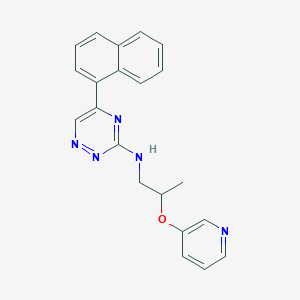 5-(1-naphthyl)-N-[2-(3-pyridinyloxy)propyl]-1,2,4-triazin-3-amine