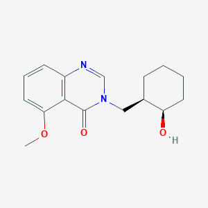 molecular formula C16H20N2O3 B4531024 3-{[cis-2-hydroxycyclohexyl]methyl}-5-methoxyquinazolin-4(3H)-one 