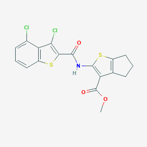 methyl 2-{[(3,4-dichloro-1-benzothien-2-yl)carbonyl]amino}-5,6-dihydro-4H-cyclopenta[b]thiophene-3-carboxylate