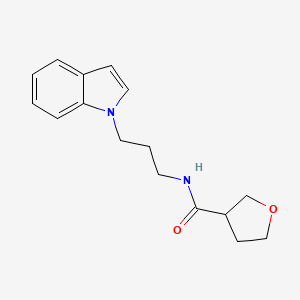 molecular formula C16H20N2O2 B4531073 N-[3-(1H-indol-1-yl)propyl]tetrahydrofuran-3-carboxamide 