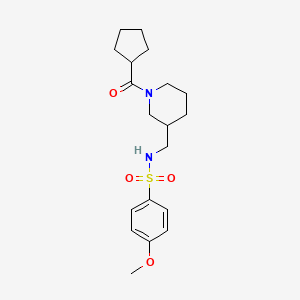 N-{[1-(cyclopentylcarbonyl)-3-piperidinyl]methyl}-4-methoxybenzenesulfonamide