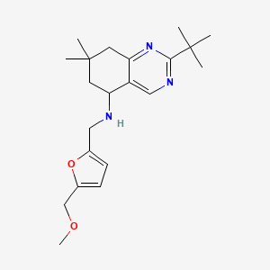 2-tert-butyl-N-[[5-(methoxymethyl)furan-2-yl]methyl]-7,7-dimethyl-6,8-dihydro-5H-quinazolin-5-amine