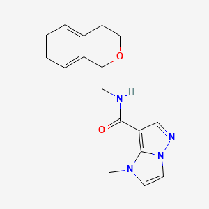 N-(3,4-dihydro-1H-isochromen-1-ylmethyl)-1-methyl-1H-imidazo[1,2-b]pyrazole-7-carboxamide