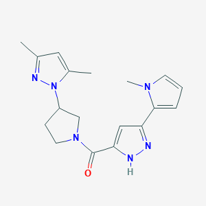 3,5-dimethyl-1-(1-{[3-(1-methyl-1H-pyrrol-2-yl)-1H-pyrazol-5-yl]carbonyl}pyrrolidin-3-yl)-1H-pyrazole