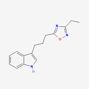 molecular formula C15H17N3O B4531133 3-[3-(3-ethyl-1,2,4-oxadiazol-5-yl)propyl]-1H-indole 