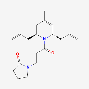 molecular formula C19H28N2O2 B4531152 1-{3-[(2S*,6S*)-2,6-diallyl-4-methyl-3,6-dihydropyridin-1(2H)-yl]-3-oxopropyl}pyrrolidin-2-one 