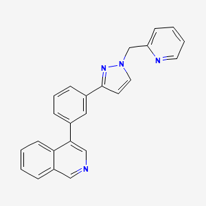 4-{3-[1-(2-pyridinylmethyl)-1H-pyrazol-3-yl]phenyl}isoquinoline