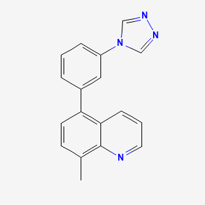 8-methyl-5-[3-(4H-1,2,4-triazol-4-yl)phenyl]quinoline