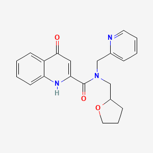 4-oxo-N-(pyridin-2-ylmethyl)-N-(tetrahydrofuran-2-ylmethyl)-1,4-dihydroquinoline-2-carboxamide