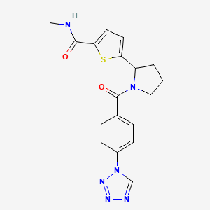 molecular formula C18H18N6O2S B4531174 N-methyl-5-{1-[4-(1H-tetrazol-1-yl)benzoyl]-2-pyrrolidinyl}-2-thiophenecarboxamide 