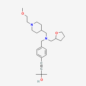 4-(4-{[{[1-(2-methoxyethyl)-4-piperidinyl]methyl}(tetrahydro-2-furanylmethyl)amino]methyl}phenyl)-2-methyl-3-butyn-2-ol