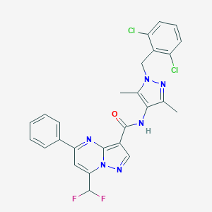 N-[1-(2,6-dichlorobenzyl)-3,5-dimethyl-1H-pyrazol-4-yl]-7-(difluoromethyl)-5-phenylpyrazolo[1,5-a]pyrimidine-3-carboxamide