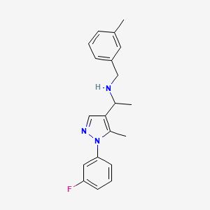 molecular formula C20H22FN3 B4531190 1-[1-(3-fluorophenyl)-5-methyl-1H-pyrazol-4-yl]-N-(3-methylbenzyl)ethanamine 