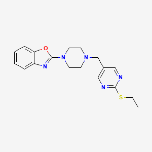 2-(4-{[2-(ethylthio)pyrimidin-5-yl]methyl}piperazin-1-yl)-1,3-benzoxazole