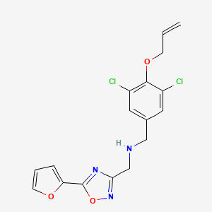 1-[4-(allyloxy)-3,5-dichlorophenyl]-N-{[5-(2-furyl)-1,2,4-oxadiazol-3-yl]methyl}methanamine