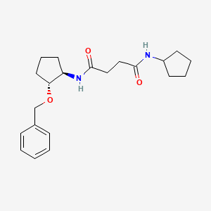 molecular formula C21H30N2O3 B4531210 N-[(1R,2R)-2-(benzyloxy)cyclopentyl]-N'-cyclopentylsuccinamide 