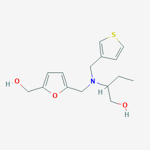 molecular formula C15H21NO3S B4531221 2-[{[5-(羟甲基)-2-呋喃基]甲基}(3-噻吩基甲基)氨基]丁醇-1 