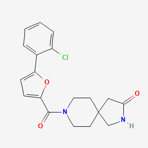 8-[5-(2-chlorophenyl)-2-furoyl]-2,8-diazaspiro[4.5]decan-3-one