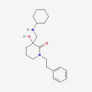 3-[(cyclohexylamino)methyl]-3-hydroxy-1-(2-phenylethyl)-2-piperidinone