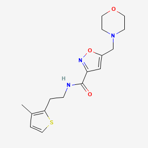 N-[2-(3-methyl-2-thienyl)ethyl]-5-(4-morpholinylmethyl)-3-isoxazolecarboxamide