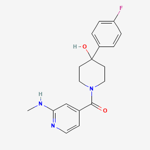 4-(4-fluorophenyl)-1-[2-(methylamino)isonicotinoyl]piperidin-4-ol