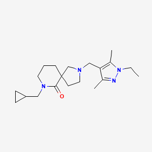 7-(cyclopropylmethyl)-2-[(1-ethyl-3,5-dimethyl-1H-pyrazol-4-yl)methyl]-2,7-diazaspiro[4.5]decan-6-one