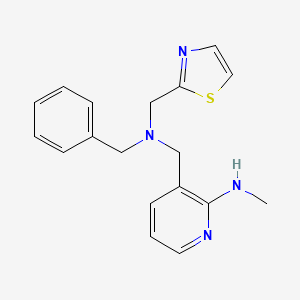 molecular formula C18H20N4S B4531315 3-{[benzyl(1,3-thiazol-2-ylmethyl)amino]methyl}-N-methylpyridin-2-amine 