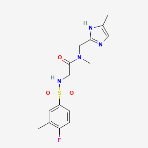 N~2~-[(4-fluoro-3-methylphenyl)sulfonyl]-N~1~-methyl-N~1~-[(4-methyl-1H-imidazol-2-yl)methyl]glycinamide