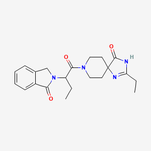 molecular formula C21H26N4O3 B4531340 2-ethyl-8-[2-(1-oxo-1,3-dihydro-2H-isoindol-2-yl)butanoyl]-1,3,8-triazaspiro[4.5]dec-1-en-4-one 