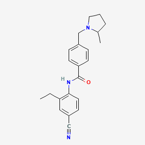 N-(4-cyano-2-ethylphenyl)-4-[(2-methylpyrrolidin-1-yl)methyl]benzamide